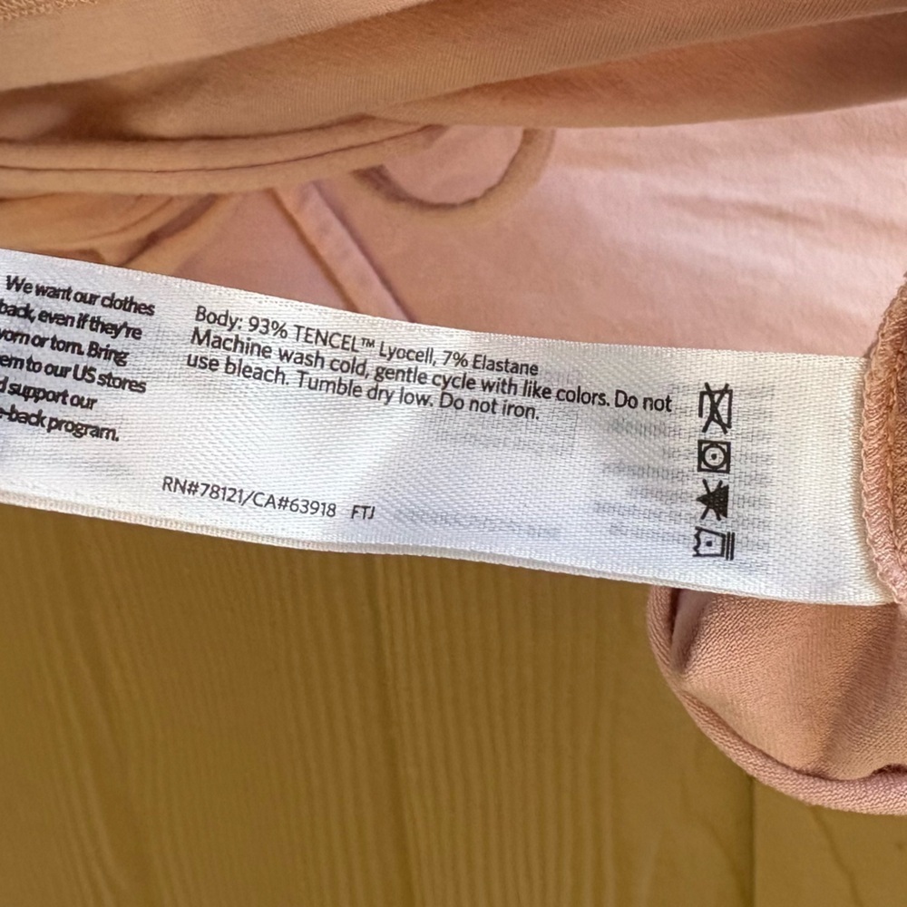 Eileen Fisher Fine Jersey Sleeveless Tie Dress in Pink Size Medium - Picture 6 of 6